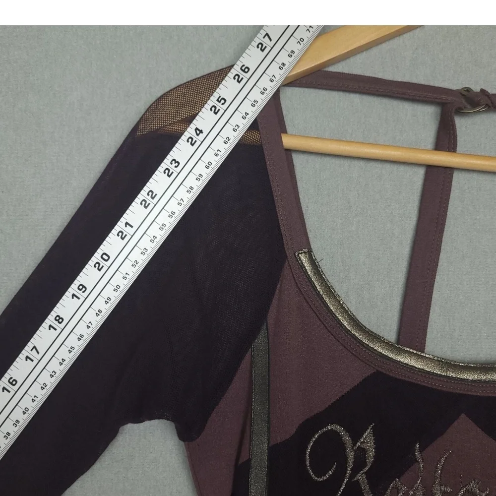SALVAGE NWT Y2K Lace Up Purple Long Sleeve Dress. Never Worn. M - Picture 13 of 13